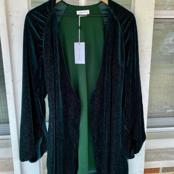 green velvet cardigan